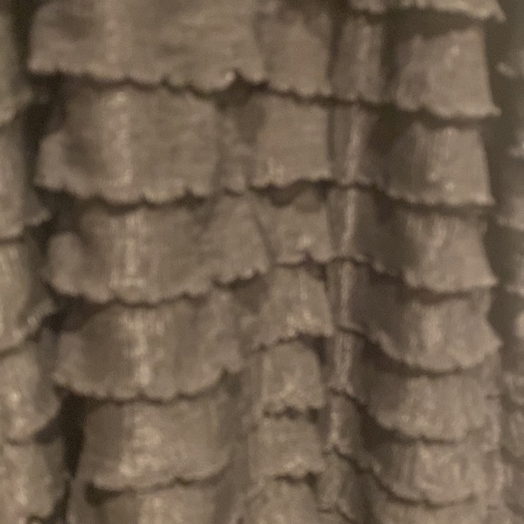 INC Black Layered Ruffle Racerback Tank Blouse, Size Large L - Picture 4 of 4